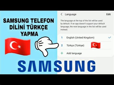 messenger dilini türkçe yapma samsung